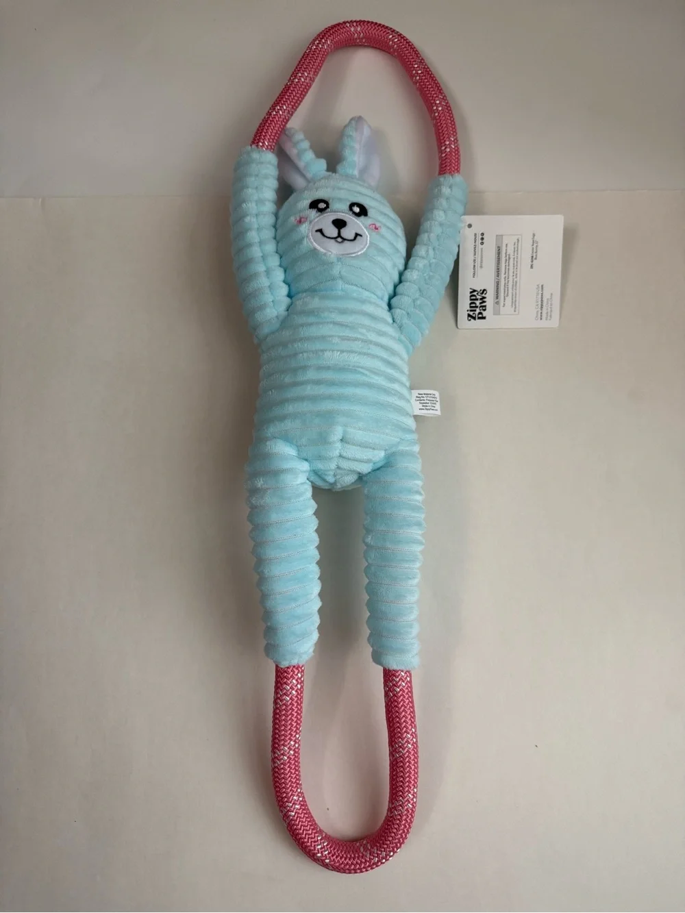 Zippy Paws RopeTugz Durable Dog Toy Bunny